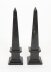 Vintage Pair Empire Revival Black Marble Obelisks 20th C | Ref. no. A2499a | Regent Antiques