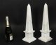 Vintage Pair of Stunning Carrara Marble Obelisks Mid 20th C | Ref. no. A2500a | Regent Antiques