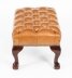Bespoke Pair Leather Chippendale Wingback Armchairs & Pair Stools  Bruciato | Ref. no. A2678a | Regent Antiques