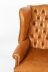 Bespoke Leather Pair  Chippendale Wingback Armchairs Bruciato | Ref. no. A2678b | Regent Antiques