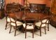 Vintage 7ft Diam Jupe Dining Table, Leaf Cabinet & 10 Chairs mid 20th C | Ref. no. A2737a | Regent Antiques