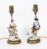 Vintage Pair Dresden Figural Porcelain Lamps Mid 20th Century | Ref. no. A2747 | Regent Antiques