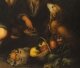 Antique Painting Grape and Melon Eaters After Bartolome\