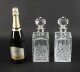 Vintage Pair of Cut  Crystal Glass Liqueur Decanters  Birmingham 1978 20th C | Ref. no. A3001a | Regent Antiques