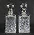 Vintage Pair of Cut  Crystal Glass Liqueur Decanters  Birmingham 1978 20th C | Ref. no. A3001a | Regent Antiques