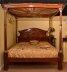 Vintage Super King Mahogany Four Poster Bed With Silk Canopy 20th C | Ref. no. A3083 | Regent Antiques