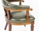 Antique Victorian Tub Desk Armchair Green Leather Upholstered 19th Century | Ref. no. A3164 | Regent Antiques