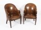 Vintage Pair English Regency Revival Leather Desk Chairs Mid 20th Century | Ref. no. A3186 | Regent Antiques