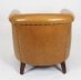 Bespoke Pair English Handmade Amsterdam Leather Arm Chairs Buckskin | Ref. no. A3206 | Regent Antiques