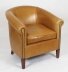 Bespoke English Handmade Amsterdam  Leather Arm Chair Buckskin | Ref. no. A3206a | Regent Antiques