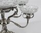 Antique English Silver Plate Cut Glass Epergne Candelabra Centrepiece Circa 1830 | Ref. no. A3278 | Regent Antiques