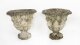 Vintage Pair of Reclaimed Weathered Composition Garden Urns 20th C | Ref. no. A3324a | Regent Antiques