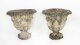 Vintage Pair of Reclaimed Weathered Composition Garden Urns 20th C | Ref. no. A3324a | Regent Antiques