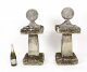 Vintage Pair of Reclaimed Weathered Composition Stone Ball Pier Caps 20thC | Ref. no. A3334a | Regent Antiques