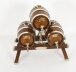 Antique Oak Silver plated  Three Oak  Barrel Decanters on Stand 19th C | Ref. no. A3378 | Regent Antiques
