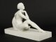 Antique Art Deco Bisque Porcelain Sculpture "Seated Nude With Flowers" C1920 | Ref. no. A3386 | Regent Antiques