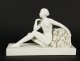 Antique Art Deco Bisque Porcelain Sculpture "Seated Nude With Flowers" C1920 | Ref. no. A3386 | Regent Antiques