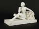 Antique Art Deco Bisque Porcelain Sculpture "Seated Nude With Flowers" C1920 | Ref. no. A3386 | Regent Antiques