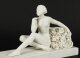 Antique Art Deco Bisque Porcelain Sculpture "Seated Nude With Flowers" C1920 | Ref. no. A3386 | Regent Antiques