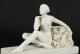 Antique Art Deco Bisque Porcelain Sculpture "Seated Nude With Flowers" C1920 | Ref. no. A3386 | Regent Antiques