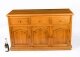 Vintage Solid Oak Panelled Three Door Sideboard 20th C | Ref. no. A3444b | Regent Antiques