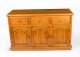 Vintage Solid Oak Panelled Three Door Sideboard 20th C | Ref. no. A3444b | Regent Antiques