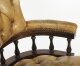 Vintage English Hand Made Leather Beige Captains Desk Chair | Ref. no. A3450 | Regent Antiques
