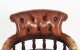 Vintage English Leather Captains Desk Swivel Chair Tan 20th Century | Ref. no. A3466 | Regent Antiques