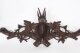 Antique Hand Carved Black Forest Deer\