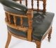 Antique Edwardian Tub Desk Armchair Green Leather Upholstered Circa 1910 | Ref. no. A3797 | Regent Antiques