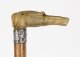 Antique Walking Stick Cane with Carved Greyhound Handle Dated 1874 19th C | Ref. no. A3817 | Regent Antiques