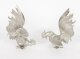 Antique Pair Italian Silver Plated Fighting Cockerels  20th C | Ref. no. A3831 | Regent Antiques