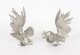Antique Pair Italian Silver Plated Fighting Cockerels  20th C | Ref. no. A3831 | Regent Antiques