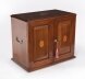 Antique Inlaid Flame Mahogany Three Crystal Decanter Tantalus  19th C | Ref. no. A3914A | Regent Antiques