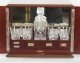 Antique Inlaid Flame Mahogany Three Crystal Decanter Tantalus  19th C | Ref. no. A3914A | Regent Antiques