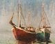 Vintage Oil Painting of  Fishing Boats by Harold Edward Collin (1936-1973) | Ref. no. A3938 | Regent Antiques