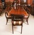 VintageTwin Pillar Flame Mahogany Dining Table with 12 Chairs 20th C | Ref. no. A4266b | Regent Antiques