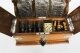 Antique 3 Crystal Decanter Oak Tantalus Dry Bar Games Compendium 19th C | Ref. no. A4278 | Regent Antiques