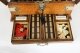 Antique 3 Crystal Decanter Oak Tantalus Dry Bar Games Compendium 19th C | Ref. no. A4278 | Regent Antiques