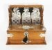 Antique 3 Crystal Decanter Oak Tantalus Dry Bar Games Compendium 19th C | Ref. no. A4278 | Regent Antiques