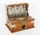 Antique 3 Crystal Decanter Oak Tantalus Dry Bar Games Compendium 19th C | Ref. no. A4278 | Regent Antiques