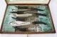Antique English Victorian Silver Plated Antler Horn Carving Serving Set 19th C | Ref. no. A4283 | Regent Antiques
