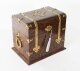 Antique Victorian Burr Walnut 3 Crystal Decanter Tantalus Dry Bar 19th C | Ref. no. A4340 | Regent Antiques
