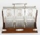 Antique Victorian English Silver Plated  3 Bottle Tantalus by Hobbs & Co C1870 | Ref. no. A4409 | Regent Antiques