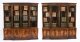 Vintage Pair Flame Mahogany Breakfront Bookcases 20th Century | Ref. no. A4437A | Regent Antiques