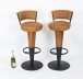 Antique Pair Walnut  and Tan Leather Art Deco Bar Stools 20th Century | Ref. no. A4438 | Regent Antiques