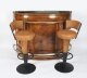 Antique Pair Walnut  and Tan Leather Art Deco Bar Stools 20th Century | Ref. no. A4438 | Regent Antiques