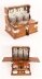 Antique Blonde Oak Tantalus 3 Decanter Dry Bar Games Compendium 19th C | Ref. no. A4449 | Regent Antiques