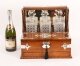 Antique Blonde Oak Tantalus 3 Decanter Dry Bar Games Compendium 19th C | Ref. no. A4449 | Regent Antiques