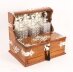 Antique Blonde Oak Tantalus 3 Decanter Dry Bar Games Compendium 19th C | Ref. no. A4449 | Regent Antiques